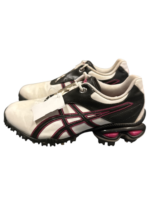 Vist Large View of Product Image Which is Used Asics Womens Golf Shoes White Senior 7.5