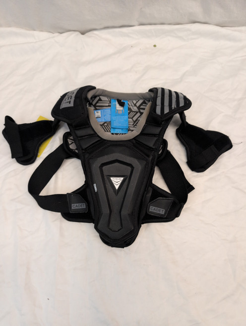 Vist Large View of Product Image Which is Used True CADET SHOULDER Lacrosse Shoulder Pads Black SM