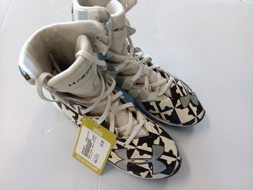 Vist Large View of Product Image Which is Used Under Armour Adult FB Cleats Black Senior 5.5