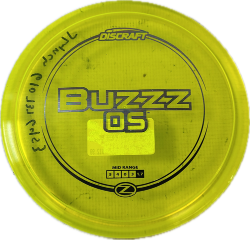 Used Dynamic Discs BUZZZ OS Disc Golf Mid Range Yellow 11894-S000026917