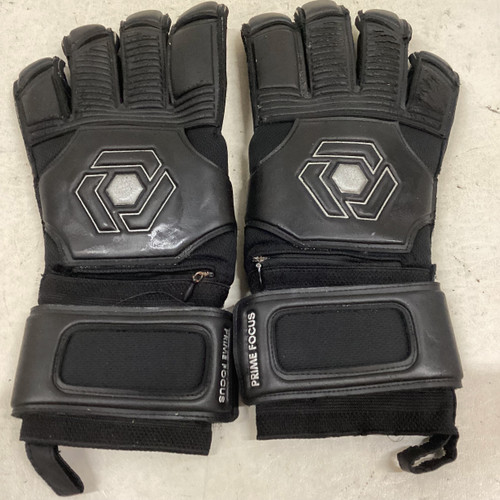 Used PRIME FOCUS Soccer Goalie Gloves Black 9 11725-S000486784