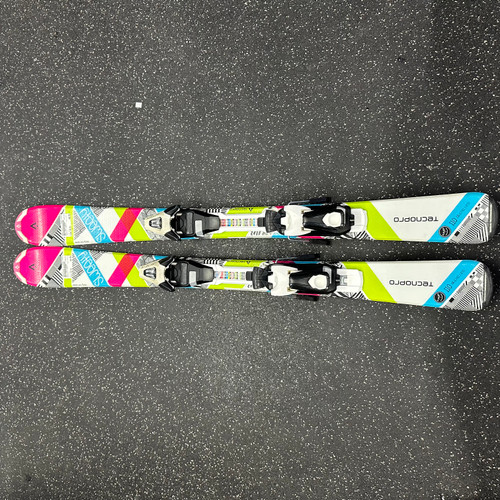 Used Tecno Pro SWEETY Girls DH Ski/Binding White 110 cm 10589-S000414234