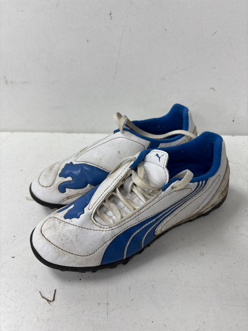 Vist Large View of Product Image Which is Used Puma Soccer Indoor Shoes White Junior 03.5