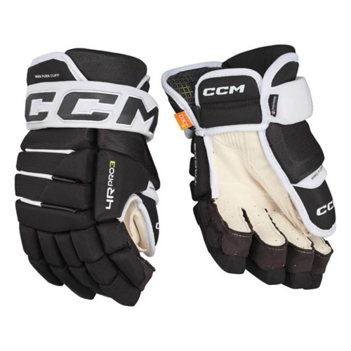Vist Large View of Product Image Which is New CCM 4R PRO3 GLOVES-13" BLACK/WHITE