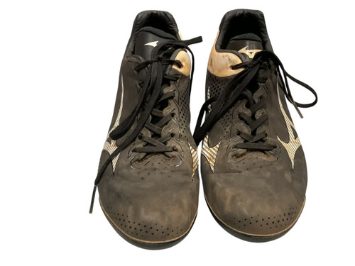 Vist Large View of Product Image Which is USED Mizuno 11GP158190 BB/SB Cleats Black Senior 6.5