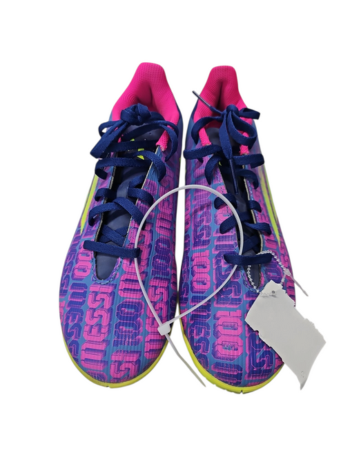 Vist Large View of Product Image Which is Used Adidas Soccer Indoor Shoes Purple Senior 7