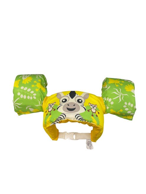 Vist Large View of Product Image Which is Used ZEBRA 30-50 LBS Child PFD Green And Yellow SM