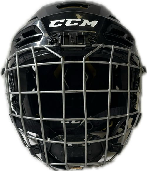 Vist Large View of Product Image Which is Used CCM TACKS 310 Helmet Cage Combo Black SM