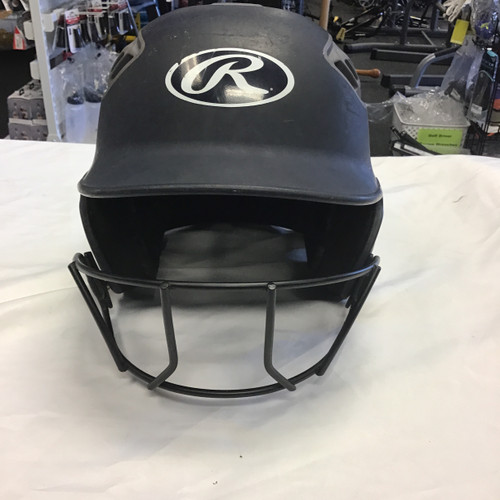 Used Rawlings R16S-REVB Batting Helmet w/Mask Black One Size 11730-S000065171