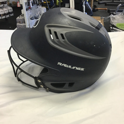 Used Rawlings R16S-REVB Batting Helmet w/Mask Black One Size 11730-S000065171