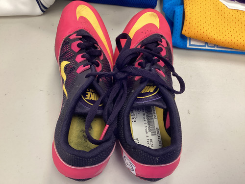 Vist Large View of Product Image Which is Used Nike Track & Field Cleats Adult Pink Senior 6.5