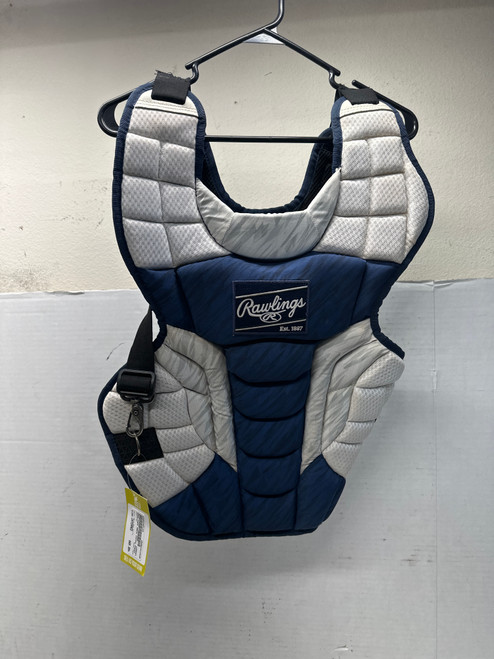 Used Rawlings MACH Catchers Chest Protector Navy And White Intermed 11835-S000195133