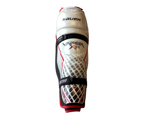 Used Bauer VAPOR X20 Senior Shin Guards White 14"