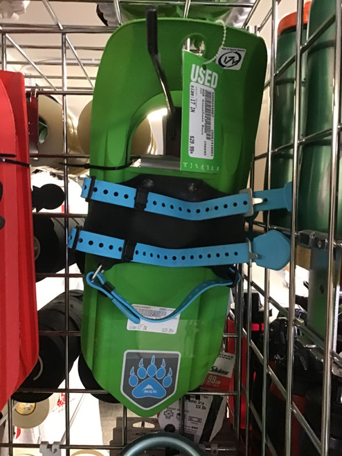 Vist Large View of Product Image Which is Used MSR Snowshoes Boys Green 17"