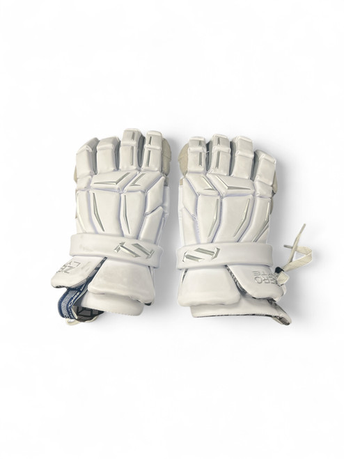 Vist Large View of Product Image Which is Used TRUE TEMPER ZEROLYTE Lacrosse Gloves Mens White 12"