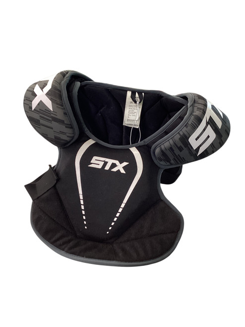 Vist Large View of Product Image Which is Used STX SHOULDER PADS Lacrosse Shoulder Pads Black LG