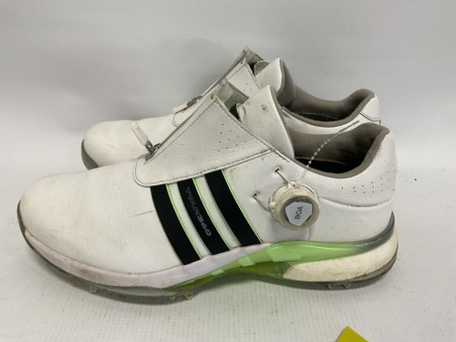 Vist Large View of Product Image Which is Used Adidas TOUR360 BOA Mens Golf Shoes Black And Neon Green Senior 9