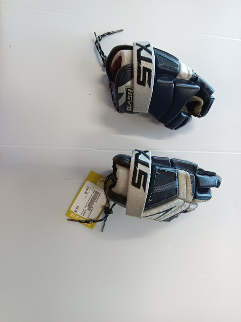 Vist Large View of Product Image Which is Used STX Lacrosse Gloves Junior Navy Blue SM 11779-S000196192
