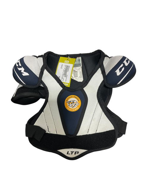 Vist Large View of Product Image Which is Used CCM CCM CHEST PROTECTOR Youth Shoulder Pads LG 11834-S000036454