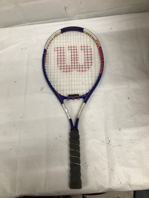Vist Large View of Product Image Which is Used Wilson TIE BREAKER Adult Tennis Racquet Royal Blue 4 1/2"