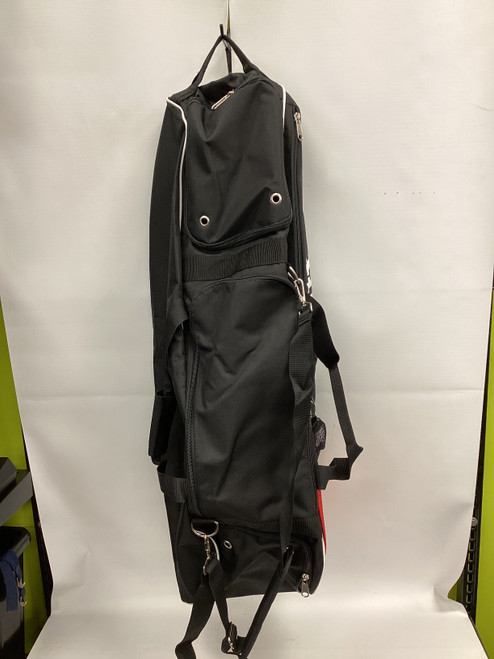 Vist Large View of Product Image Which is Used Schutt ROLLER BAT BAG BB/SB Player Wheeled Bag Black And Red 11851-S000033009