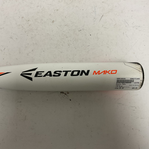 Used Easton Mako SL15MK10B USSSA 2 3/4 Baseball Bat White And Orange 30" 11855-S000186383