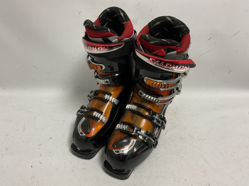 Vist Large View of Product Image Which is Used Salomon ENERGYZER 90 Mens DH Ski Boot Black And Orange 270 MP - M09 - W10 11855-S000186405