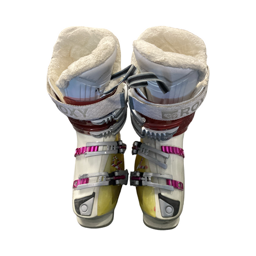 Used Roxy Girls DH Ski Boot White 230 MP - J05 - W06 11883-S000131468 Vist Large View of Product Image Which is Used Roxy Girls DH Ski Boot White 230 MP - J05 - W06