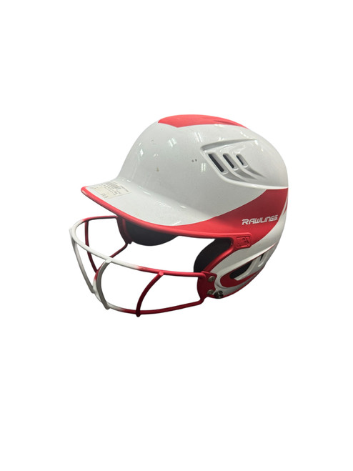 Used Rawlings BB HELMET W MASK Batting Helmet w/Mask Red SM 11885-S000169675