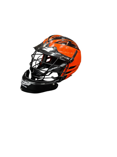 Used Cascade CPVR GOALIE Lacrosse Helmet Orange MD 11885-S000182475