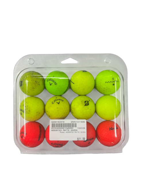 Used ASSORTED MATTE DOZEN 12 Pack - Golf Balls 11885-S000182929