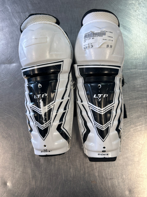 Used CCM LTP SG Youth Shin Guards White 8" 11868-S000063350