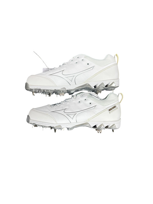 Used Mizuno SOFTBALL CLEATS BB/SB Cleats White Senior 9 11885-S000184556