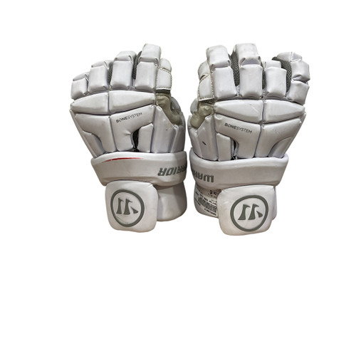 Used Warrior BURN GLOVE Lacrosse Gloves Mens White MD 11813-S000326615