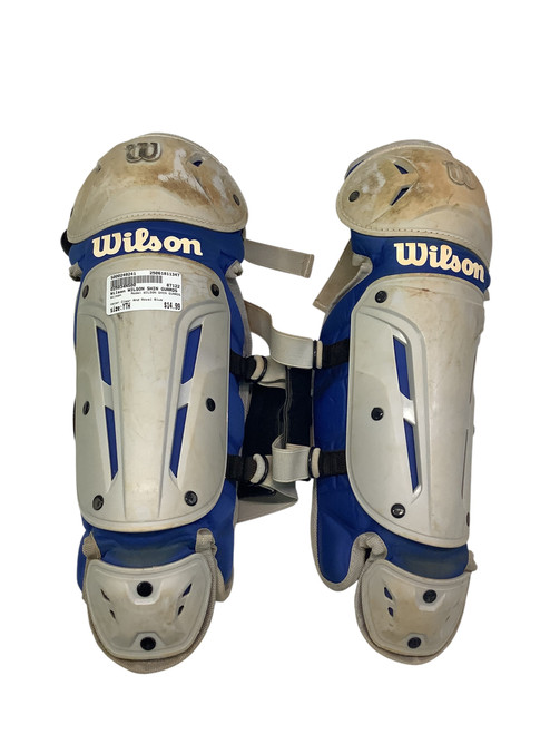 Used Wilson WILSON SHIN GUARDS Catchers Leg Guards Clear And Royal Blue Youth 11347-S000249241
