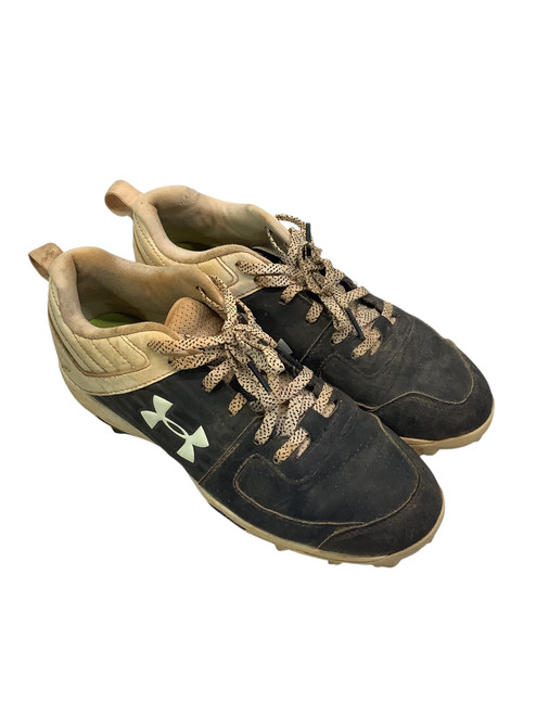 Used Under Armour 12 SPIKE BB CLEATS BB/SB Cleats Black And Natural Senior 5.5 11347-S000249247