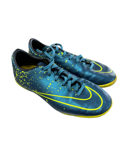 Vist Large View of Product Image Which is Used Nike Soccer Indoor Shoes Navy Blue Junior 04
