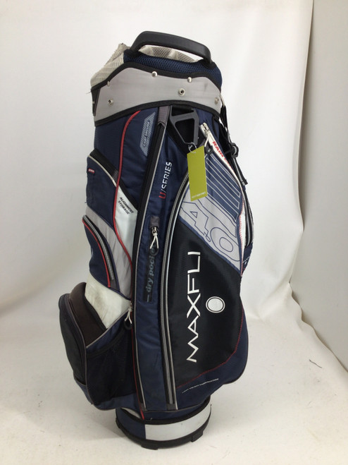 Vist Large View of Product Image Which is Used Maxfli U SERIES 4.0 14 WAY CART BAG Mens Cart Bag White/Red/Navy 11752-S000065965