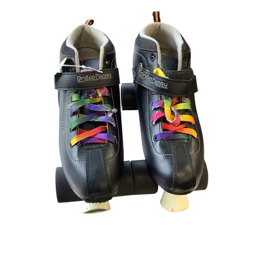 Used RollerDerby SLR Senior Roller Quad Skates Black Senior 12 11479-S000396406