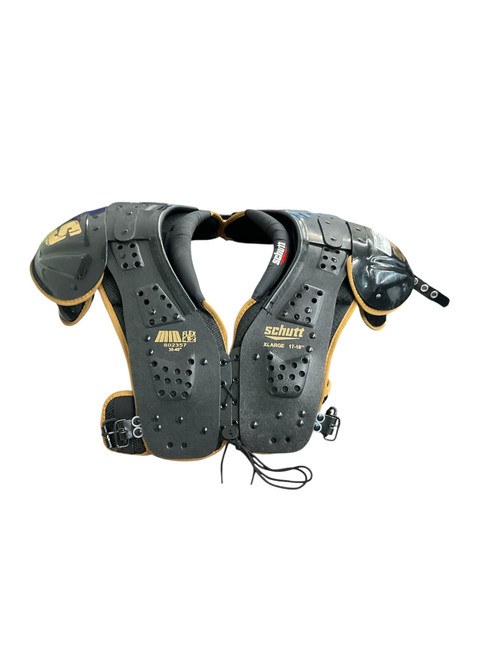 Vist Large View of Product Image Which is Used Schutt MID FLEX FB Shoulder Pads Black XL