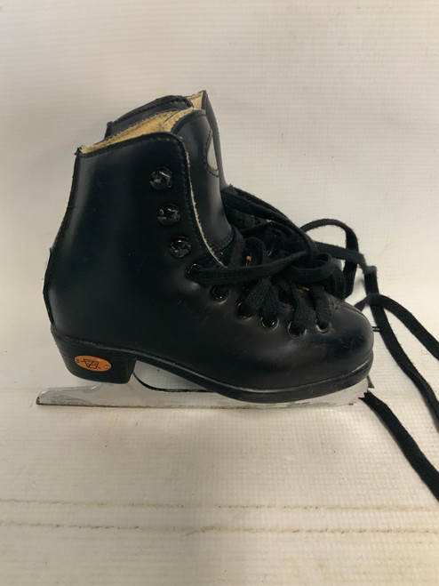 Used Riedell BLACK Boys Figure Skate Black Youth 10.0 11823-S000032138