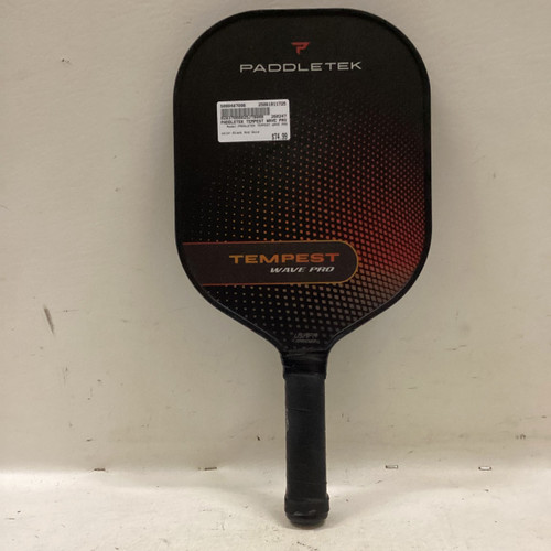 Used PADDLETEK TEMPEST WAVE PRO Pickleball Racquet Black And Gold 11725-S000487096