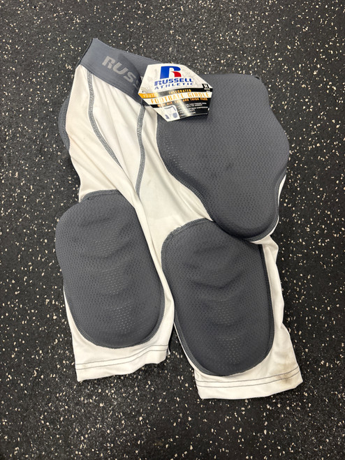 Used Russell INTEGRATED YOUTH 5 PAD FB Girdles White MD 11726-S000282303