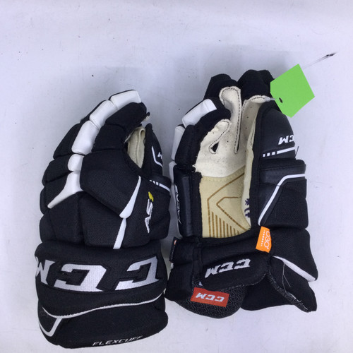 Used CCM TACKS AS1 Junior Gloves Black 12" 10589-S000414485