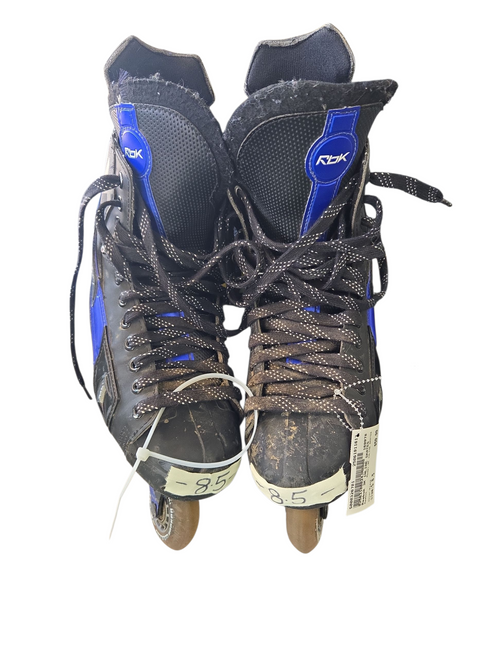 Used Reebok 3K INLINE SKATES Roller Hockey Skates Black Senior 8.5 11617-S000326701