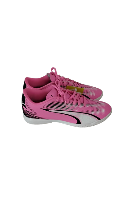 Vist Large View of Product Image Which is Used Puma Soccer Indoor Shoes Black And Pink Senior 10
