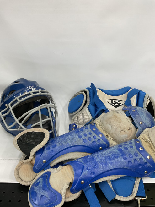 Used Louisville Slugger CATCHER SET BLUE Catchers Equipment Other 11871-S000016871