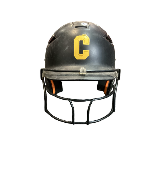 Vist Large View of Product Image Which is Used Schutt BLACK HELMET JR Batting Helmet w/Mask Black One Size