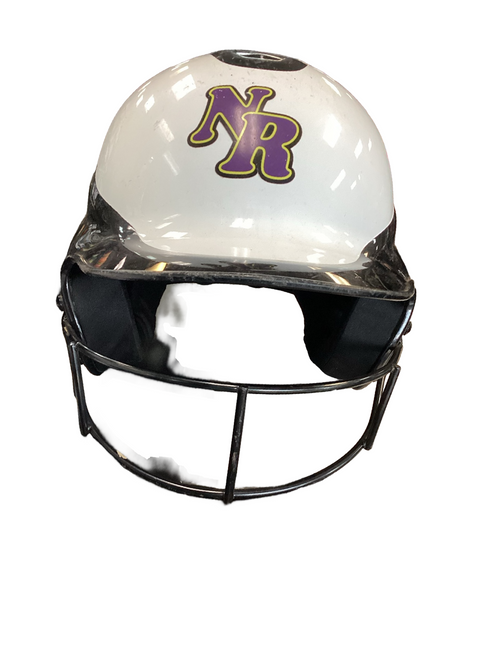 Vist Large View of Product Image Which is Used RIP-IT BLACK AND WHITE Batting Helmet w/Mask Black And White M/L