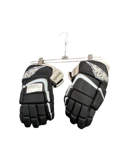 Used Mission MISSSION HOCKEY GLOVES Intermediate Gloves Black 12" 11649-S000146339